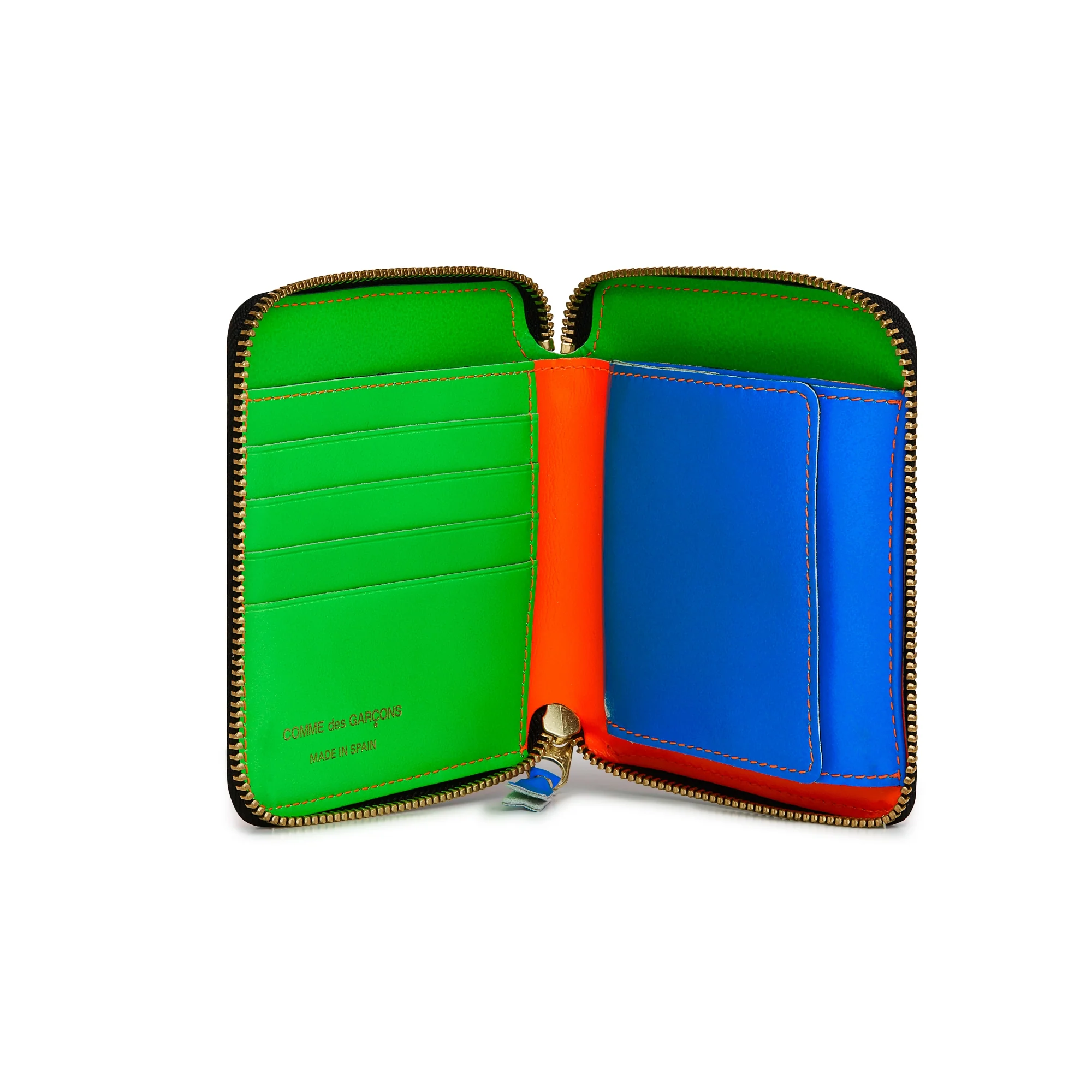 CDG Wallet - Super Fluo Full Zip Around Wallet - (Orange SA2100SF)