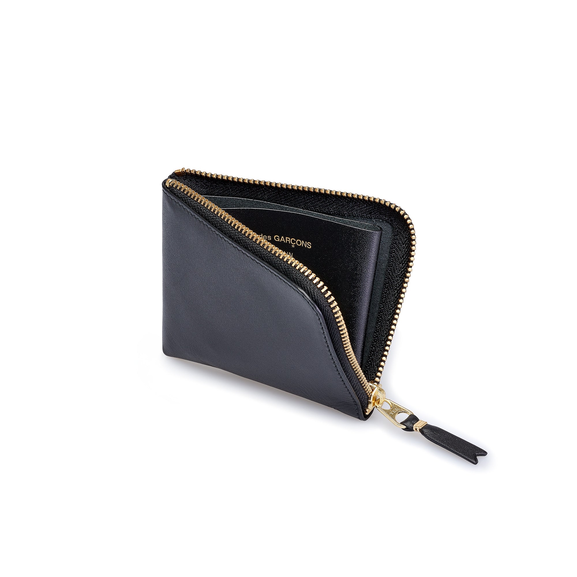 CDG Wallet - Classic Leather Zip Around Wallet - (Black SA3100)