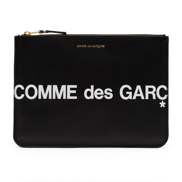 CDG Wallet - Huge Logo Wallet Zip Pouch - (Black SA5100HL)