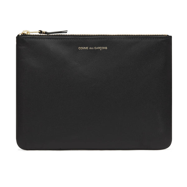 CDG Wallet - Classic Leather Zip Pouch - (Black SA5100)