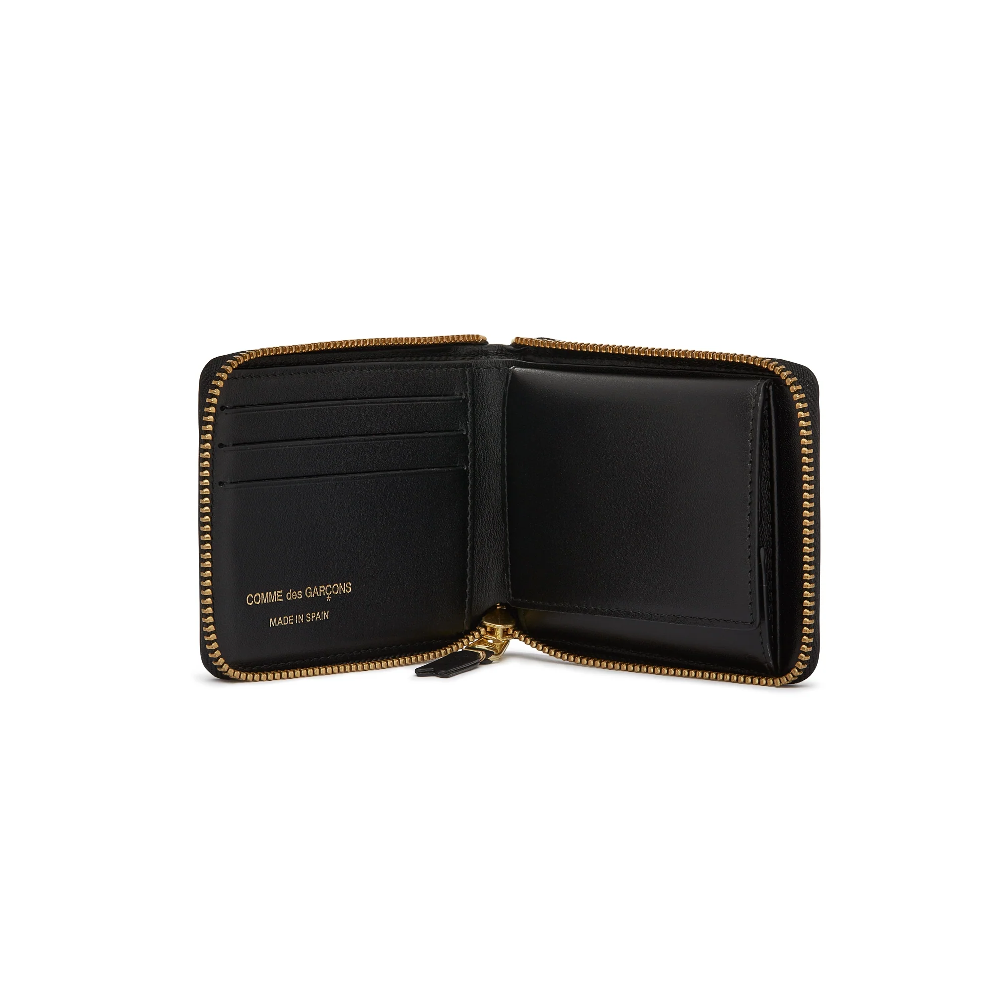CDG Wallet - Classic Leather Full Zip Around Wallet - (Black SA7100)