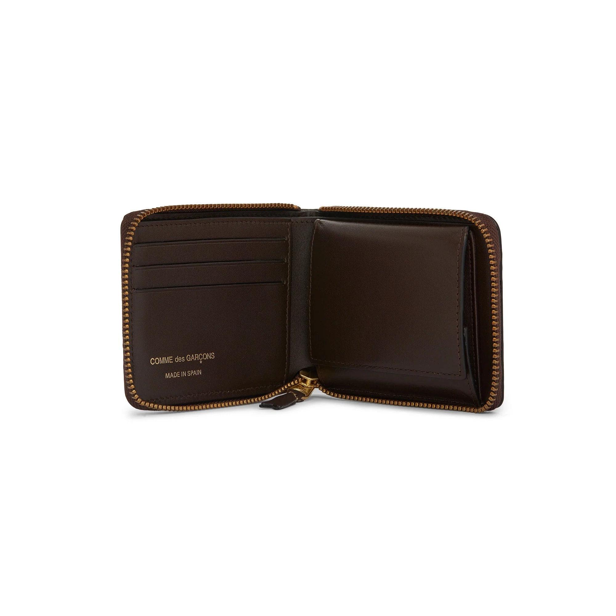 CDG Wallet - Classic Leather Full Zip Around Wallet - (Brown SA7100)