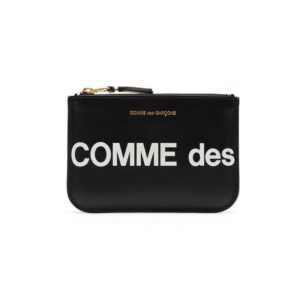 CDG Wallet - Huge Logo Wallet Zip Pouch - (Black SA8100HL)