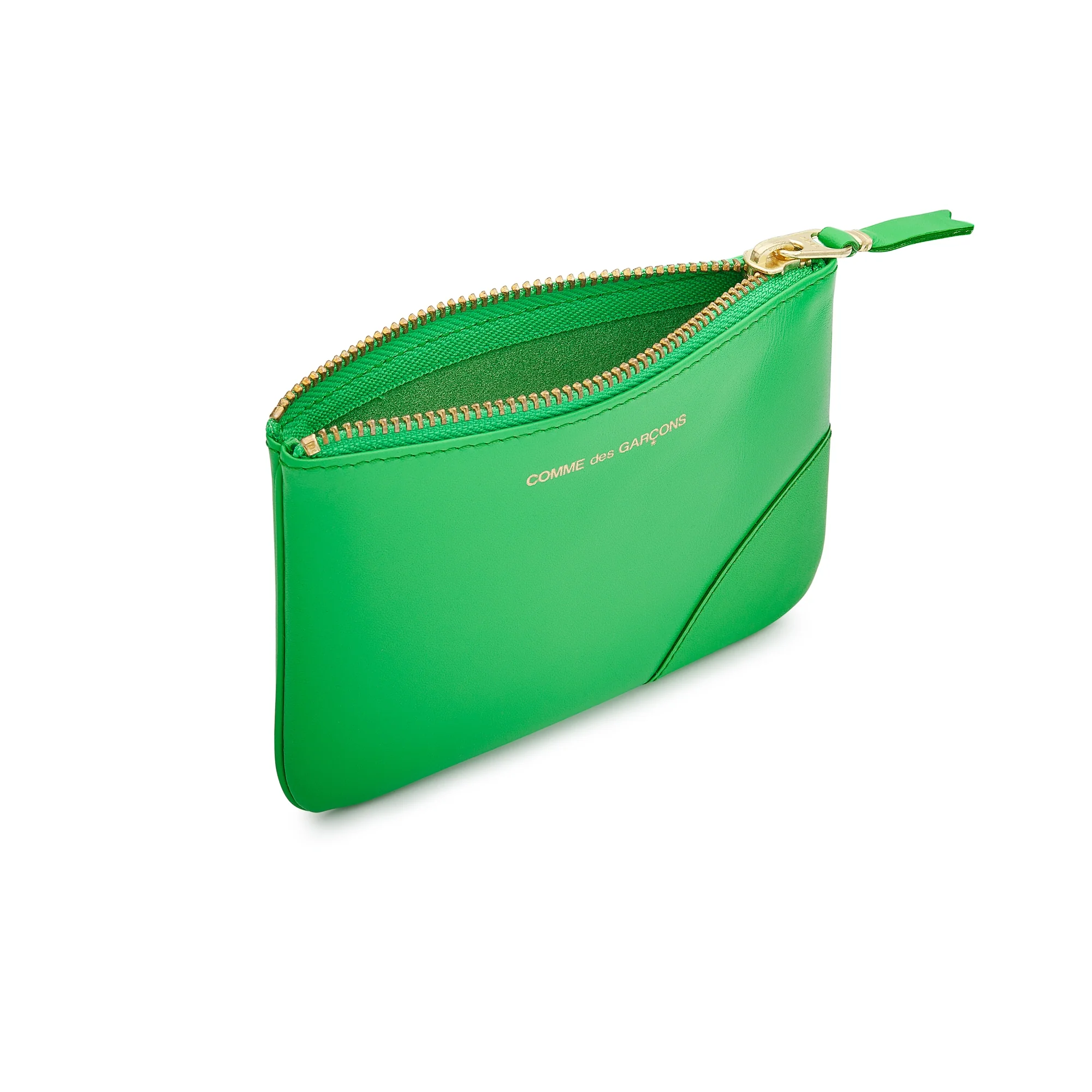 CDG Wallet - Classic Leather Zip Pouch - (Green SA8100C)