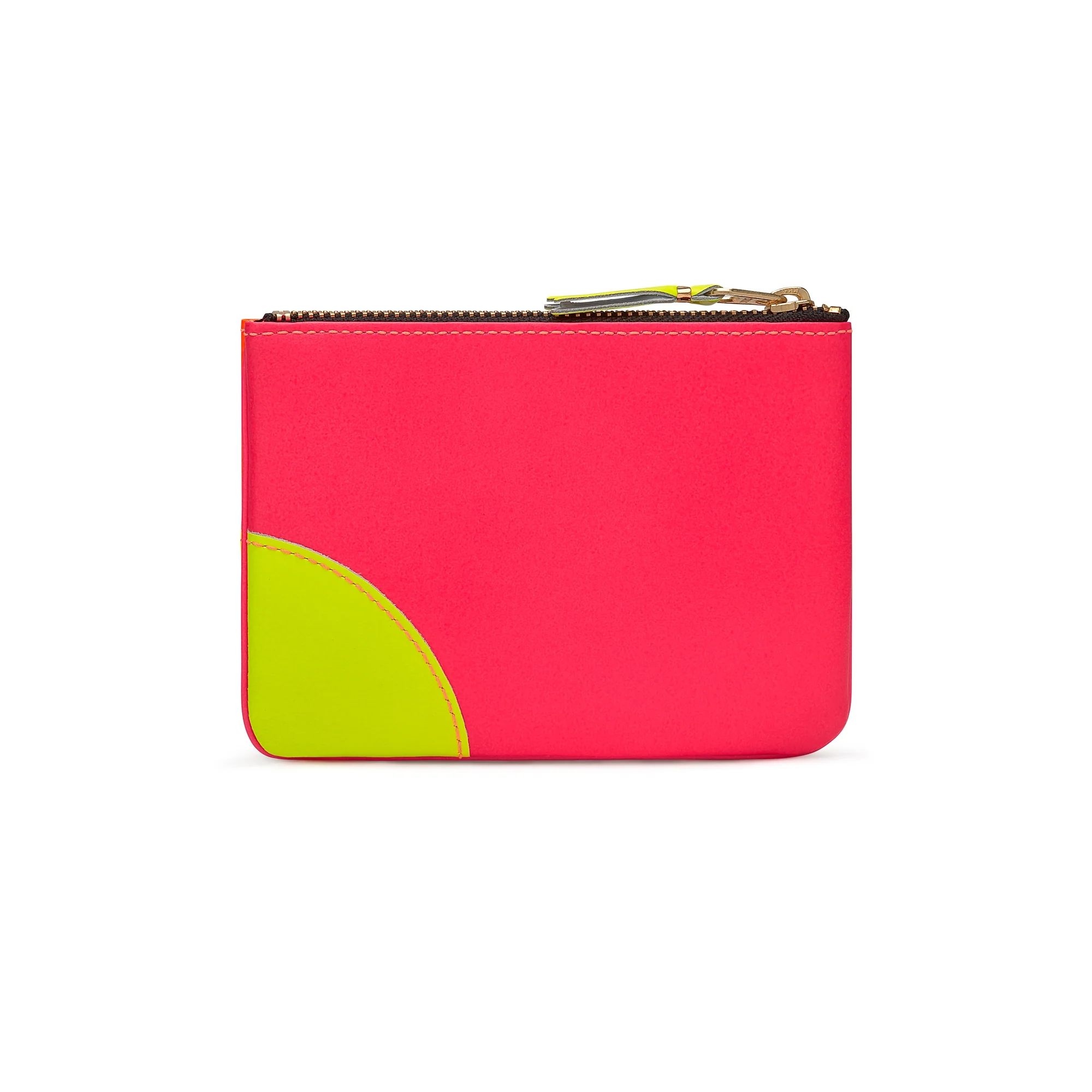 CDG Wallet - Super Fluo Zip Pouch - (Light Orange/Pink SA8100SF)