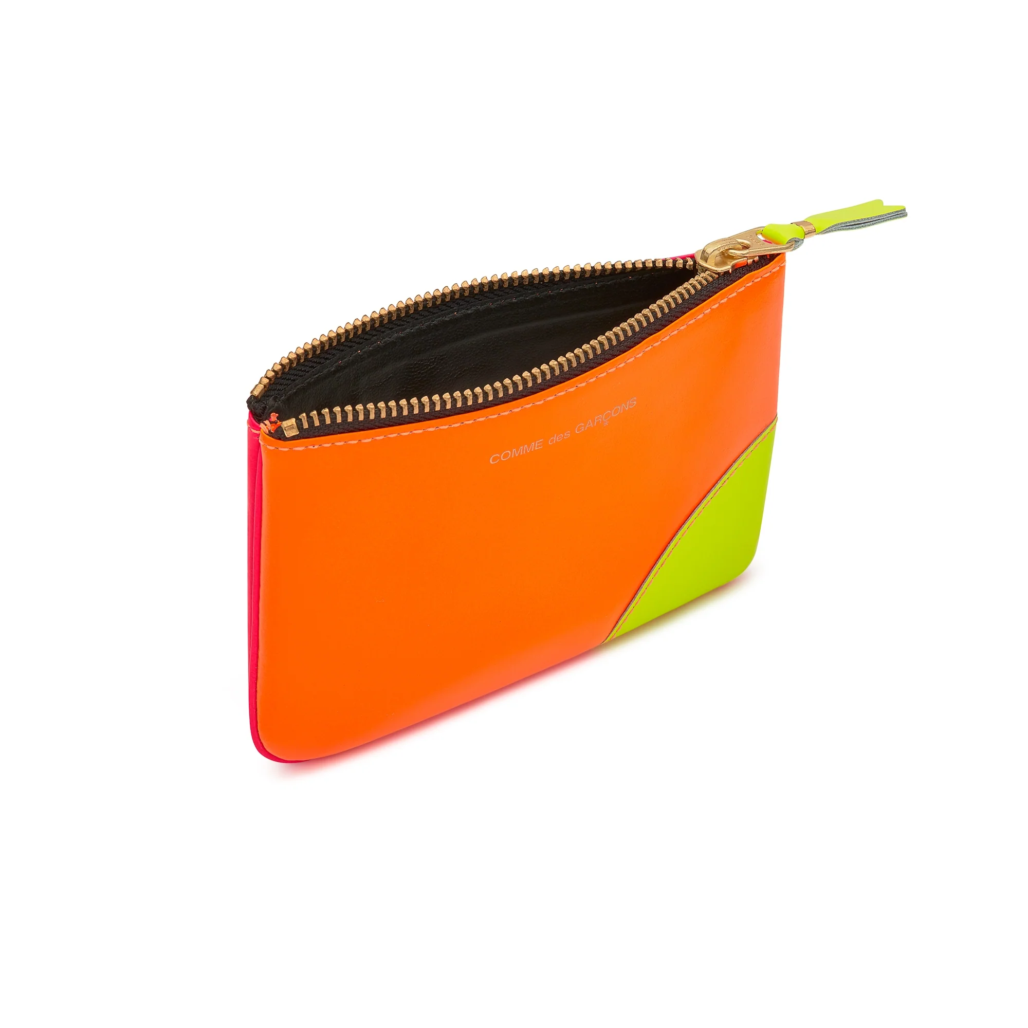 CDG Wallet - Super Fluo Zip Pouch - (Light Orange/Pink SA8100SF) view 4, Click to Zoom in