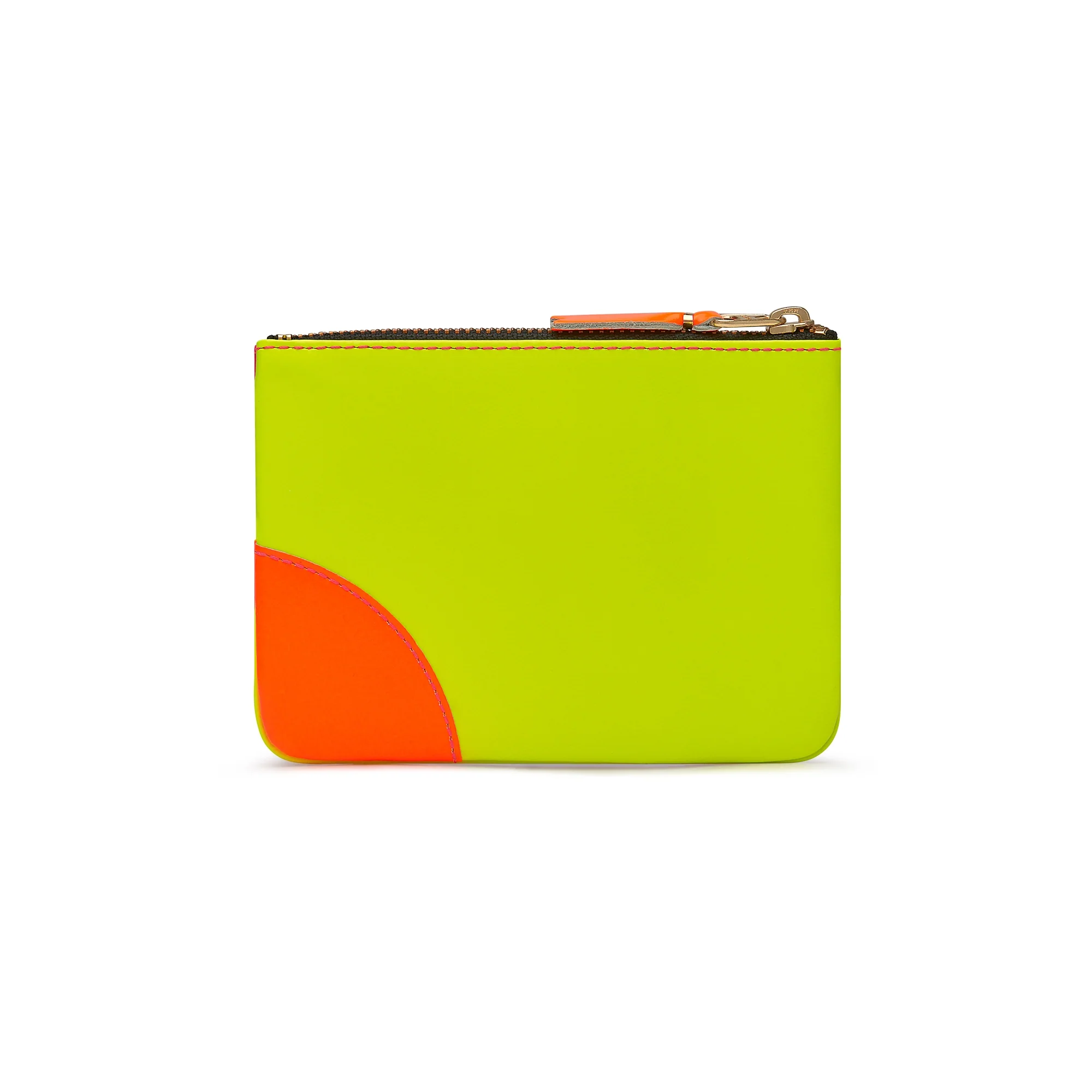 CDG Wallet - Super Fluo Zip Pouch - (Pink/Yellow SA8100SF)