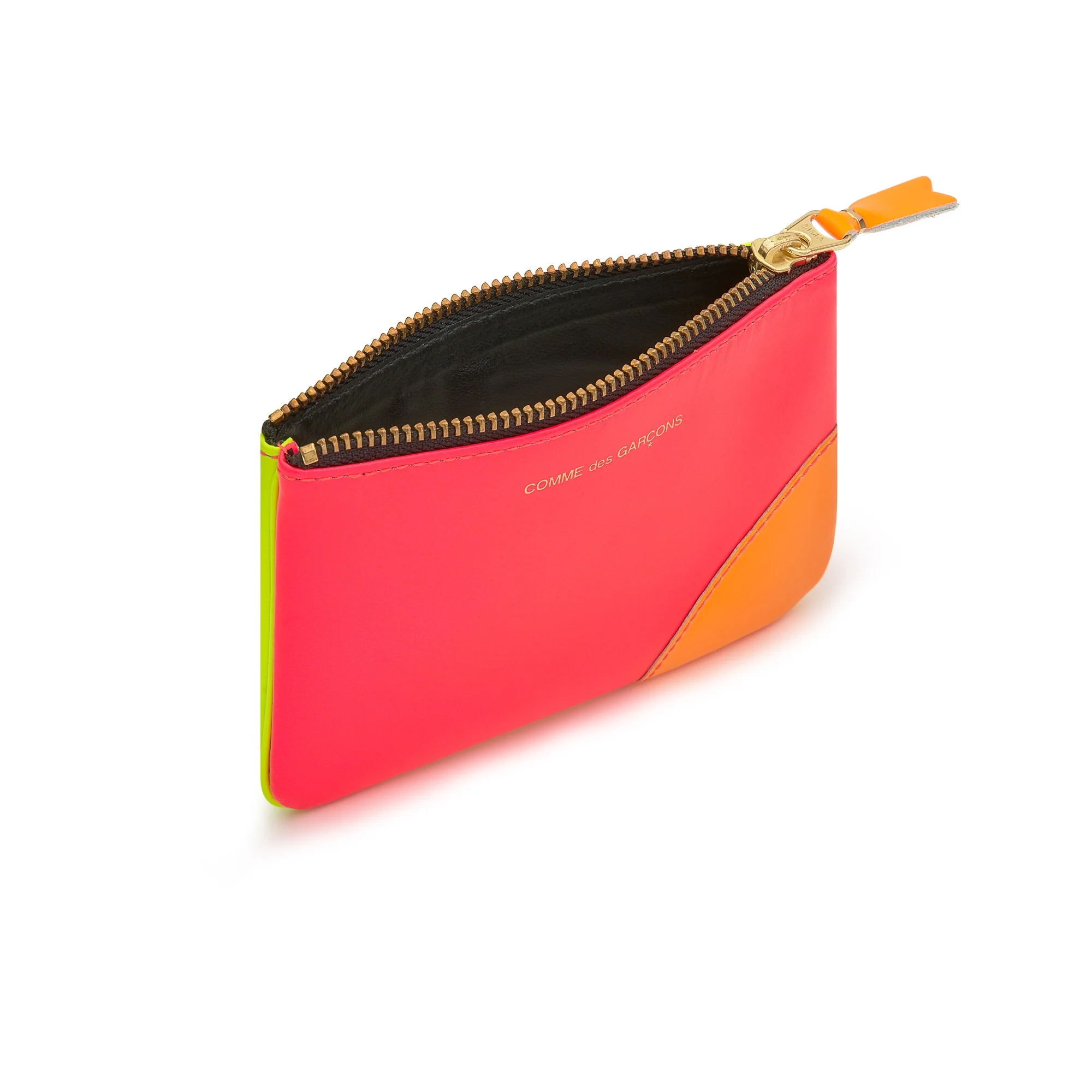 CDG Wallet - Super Fluo Zip Pouch - (Pink/Yellow SA8100SF) view 3, Click to Zoom in