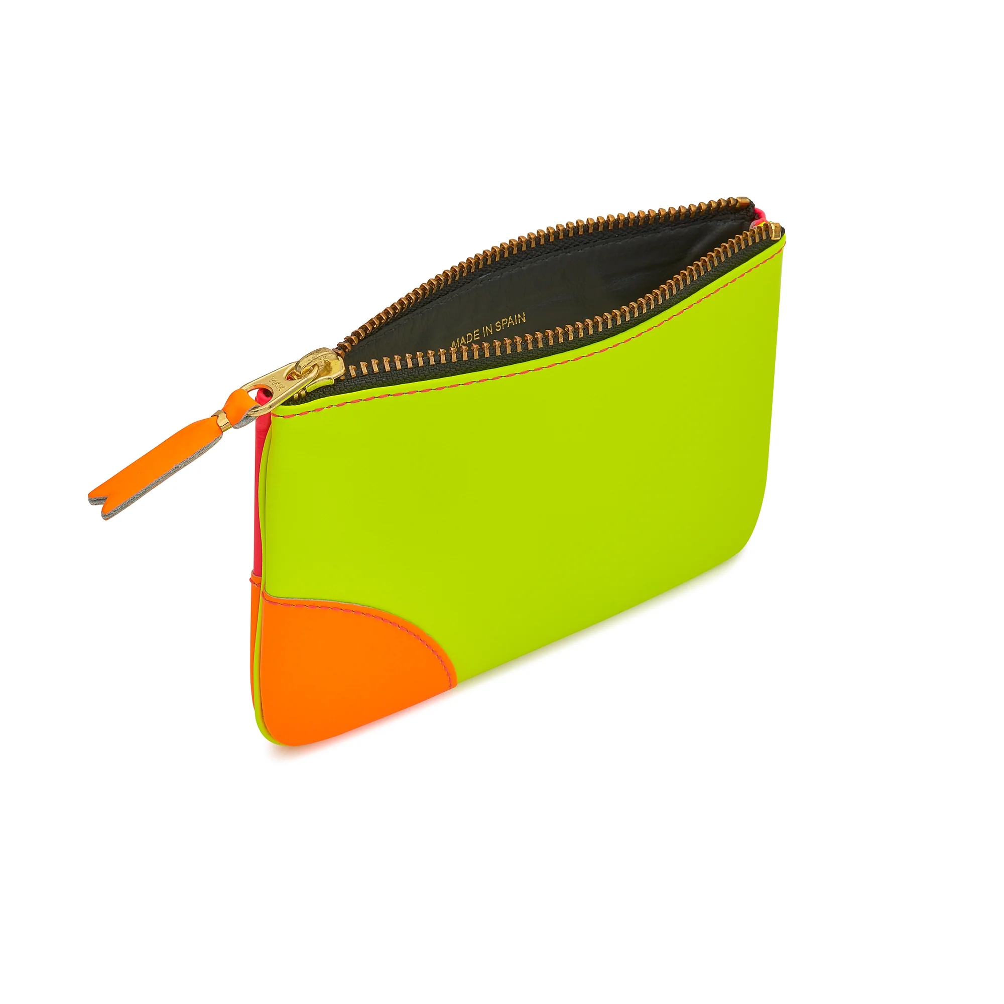 CDG Wallet - Super Fluo Zip Pouch - (Pink/Yellow SA8100SF)